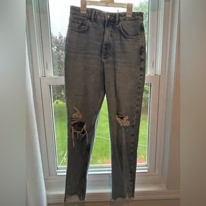 Zara ripped mom jeans